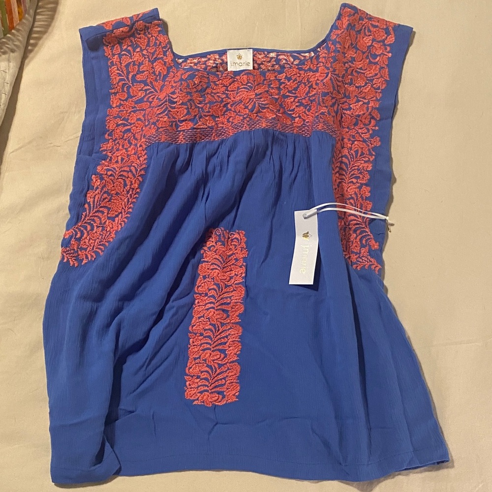 NWT J Marie Collection embroidered blouse